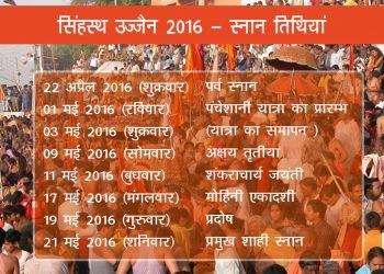 सिंहस्थ उज्जैन 2016 – स्नान तिथियां